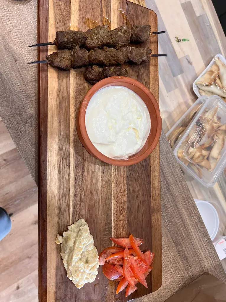 Zaatar manakeesh Lebanese flatbread at Tarboosh Market Edmonton, AB