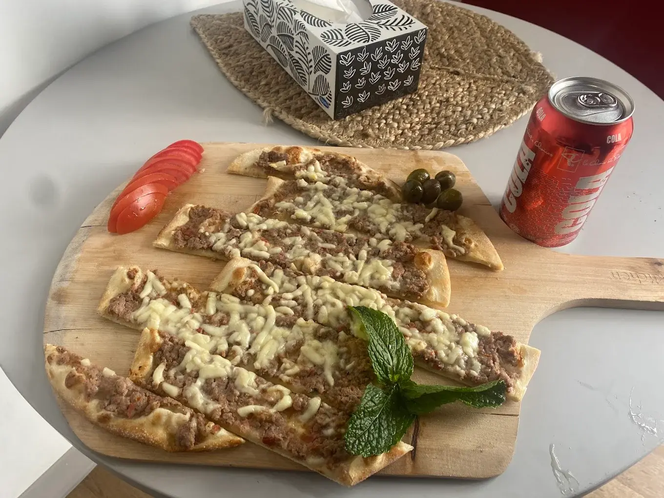 Spinach pies with cheese and olives at Tarboosh Market Edmonton, AB