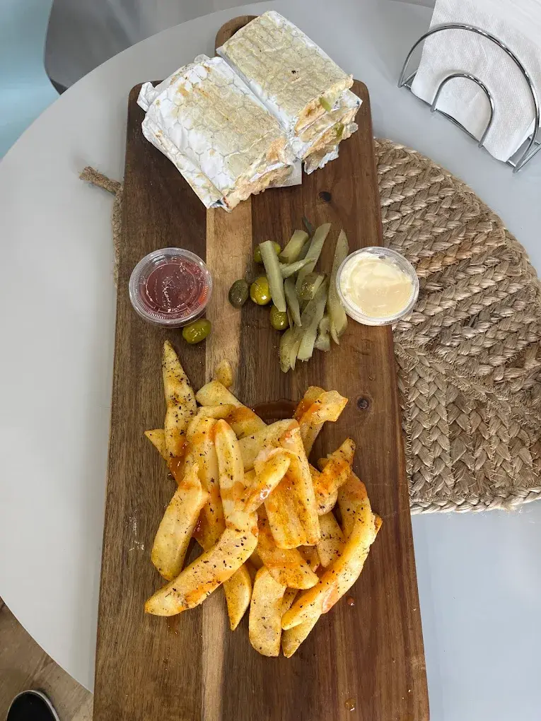 Meat and cheese manakeesh at Tarboosh Market Edmonton, AB